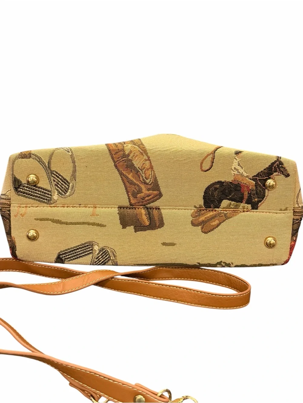 Signare Tapestry Equestrian Top Handle Bag Horses Satchel Crossbody Western